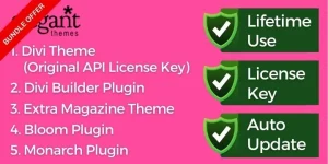 [5 in 1] Divi Theme with Original API License Key + Elegant Themes Divi Bundle WordPress Plugin